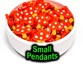 Small Mushroom Pendant | Glossy Plastic Rave Charms