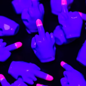 Middle Finger Rave Glove Kandi Beads | Packs of 1, 5, 10, 20, or 30 beads. EDM Music Festival + Rave Charms in Glossy, Colorful Plastic.