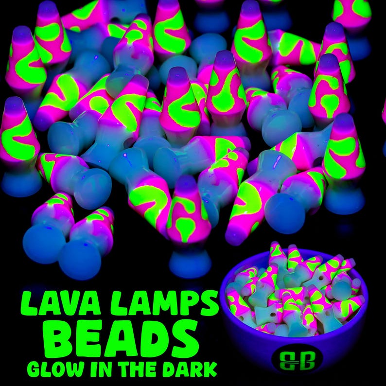 Koraliki Kandi do lampy lawowej | Błyszczące zawieszki Rave zdjęcie 3