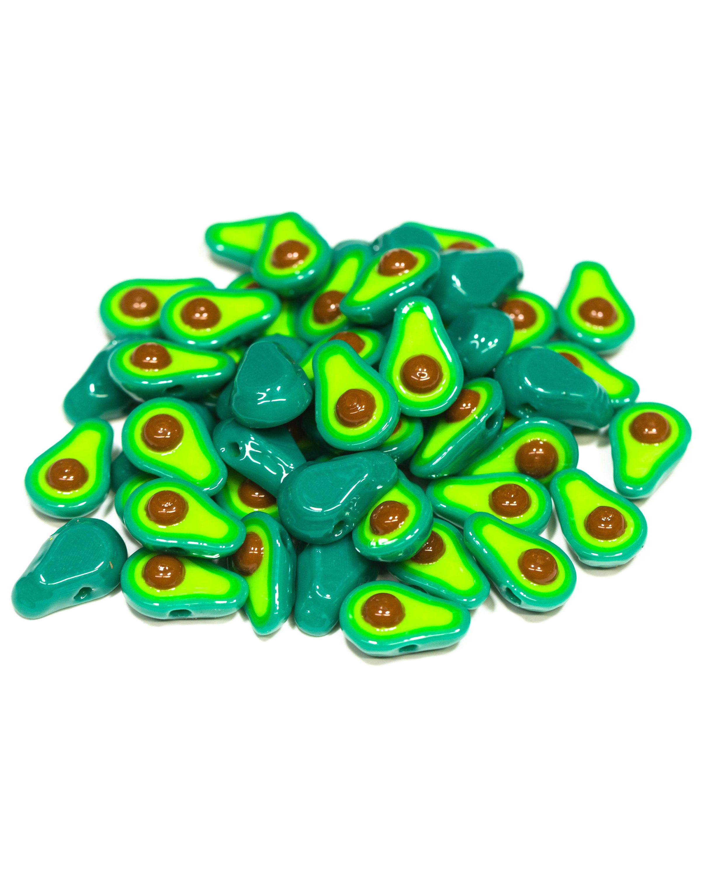 Avocado 11mm rubber Fruit beads, bracelet heishi beads, colorful polym –  Swoon & Shimmer