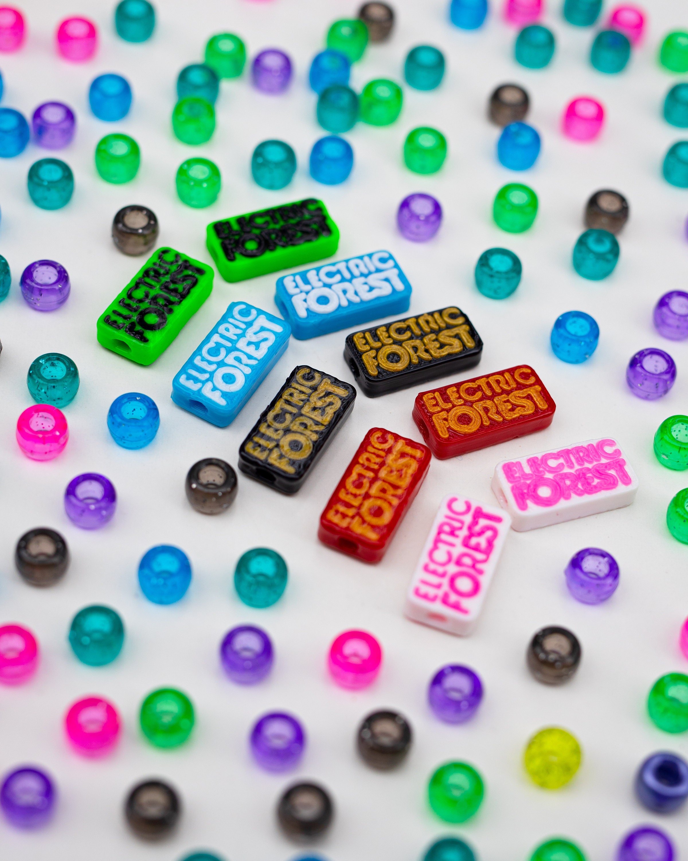 Electric Forest Kandi Beads Choose From Black Gold Blue Etsy