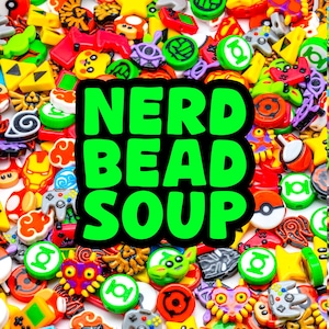 Nerd Bead Soup! Pop Culture Mix of Kandi Beads by Weight. Grab Bag of Bass Head Beads. Perfect For Festival Going Gamers & Superhero Nerds!