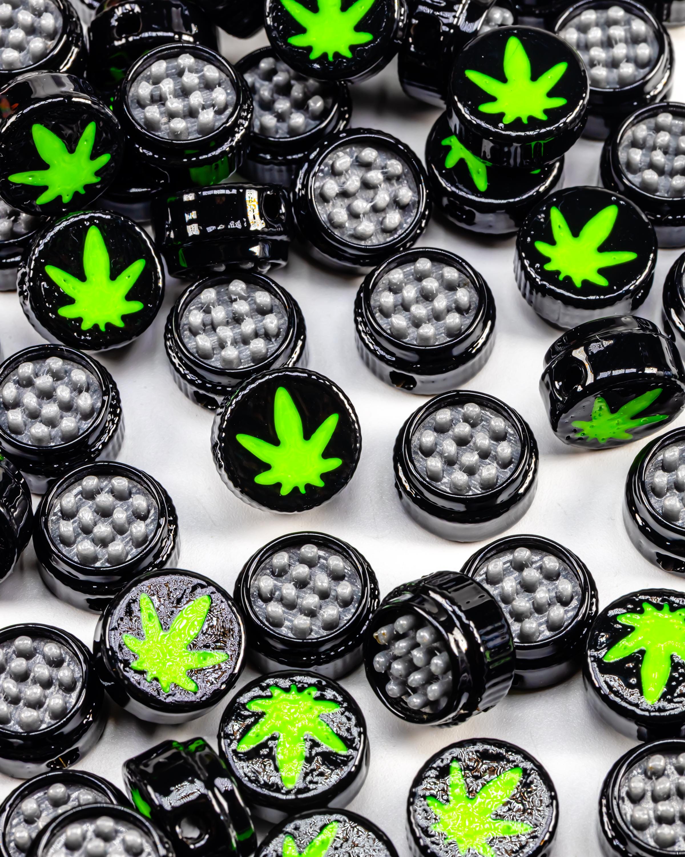 Teletech Grinder Rave Merch Leaf Grinder Kandi Beads | Rave Music Festival Charms - Etsy
