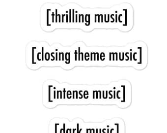 Music Closed Caption Bubble-free stickers Titles, Subtitles. A Sticker for all your themes and moods!
