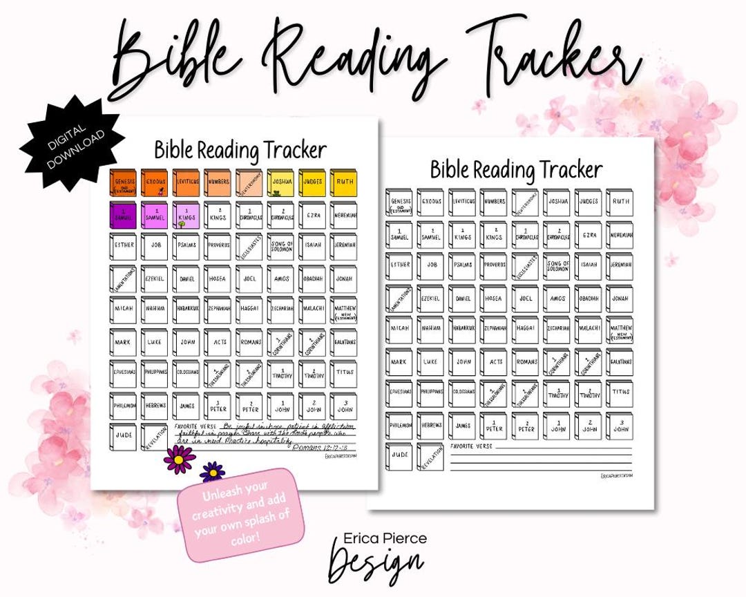 Back to the Basics Printable Bible Reading Tracker - Etsy