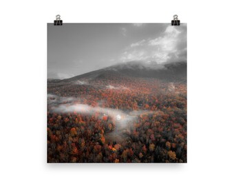 New England Faded Fall Farm House - Poster