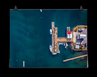 The Wells Harbor Boat Wake - Poster