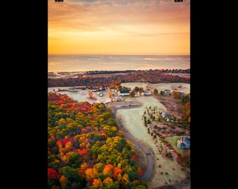 Sunrise over the Laudholm Farm in Wells, Maine - Poster