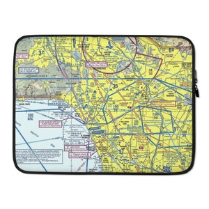 LAX Sectional Chart Laptop Sleeve