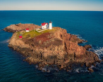 The Nubble Lighthouse South Side - Instant Digital Download, Wall Art, Art Prints, Home Decor