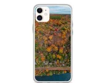 Fall in New England Aerial Photography iPhone Case