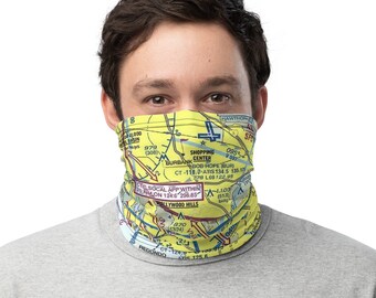 The LAX Sectional Chart Neck Gaiter - Aviation Series
