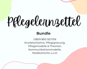 Nursing study notes - 800 pages of nursing knowledge for your nursing training as a PDF (pathology, models, medications and much more!)