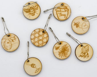 Buzzing Stitch Markers | Knitting Accessories | Knitting Stitch Markers | Needle Gauge | Yarn Gauge