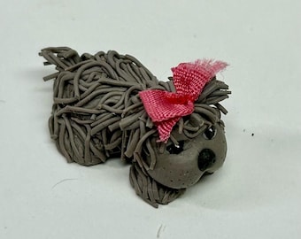 DollHouse Miniature 1:12 CUTE PUPPY Hand Sculpted Polymer Clay