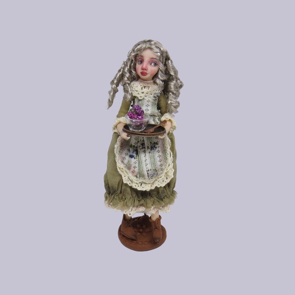 Miniature Dollhouse 1:12  OOAK Agne Milakalskiene Lady Girl doll