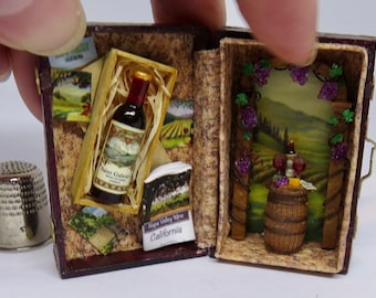 Dollhouse Miniature 1:12 Surprise Suitcase Wine Country, Lets Go Somewhere Betterleys