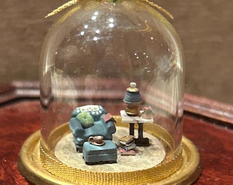 Dollhouse Miniature 1:144 scale NELL CORKIN Domed miniature setting ooak IGMA