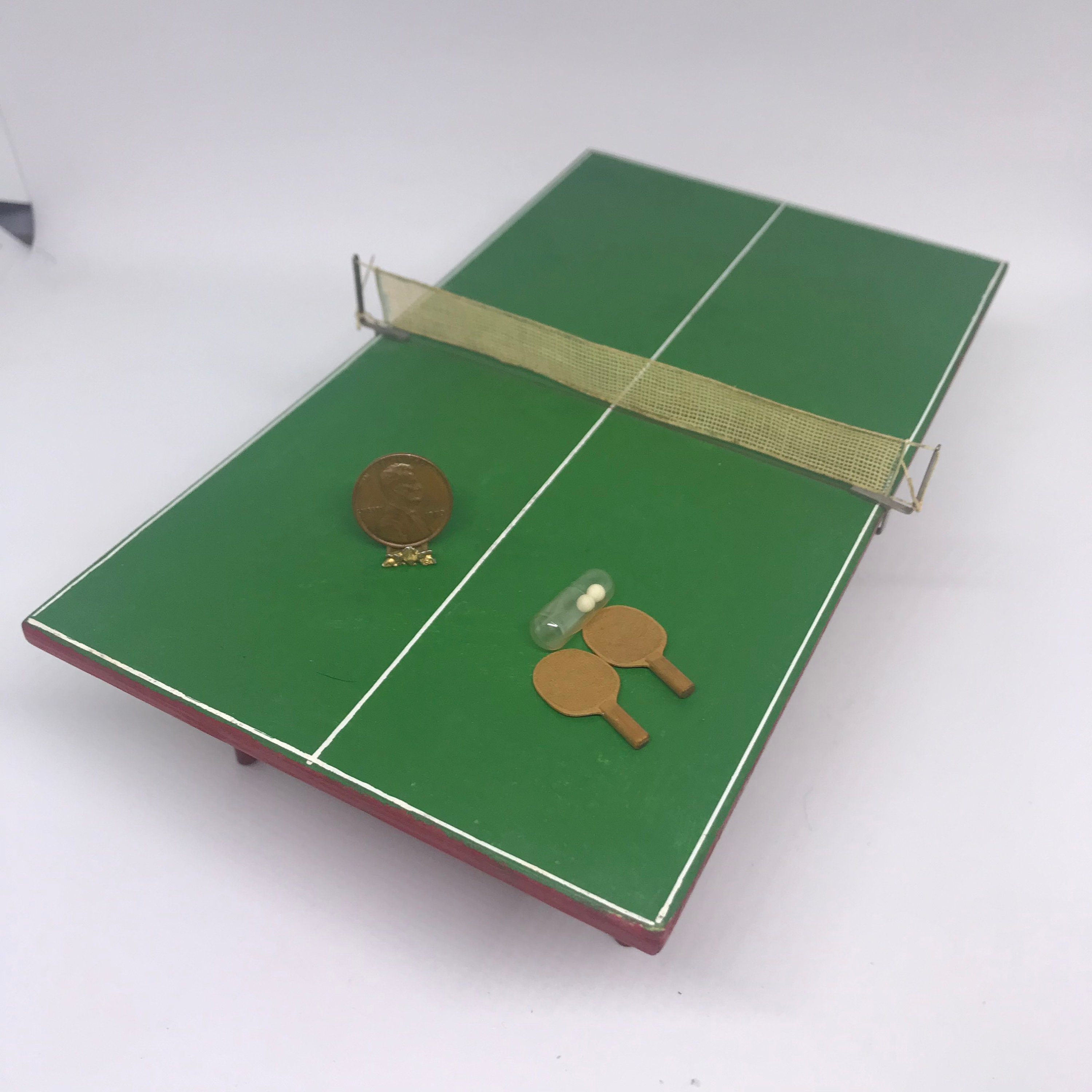 BESPORTBLE Mini Table Tennis 1 Set Desktop Toys Tabletop Table Toy Mini  pingpong Wooden Mini Tabletop Table Toy