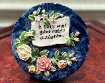 Dollhouse Miniature 1:12 Jack Cashmere Majolica Plate Hand Made OOAK