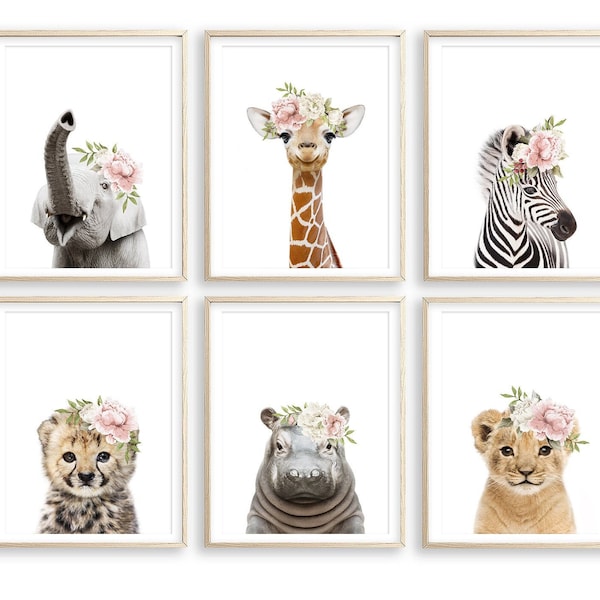 Animal Prints for Girls Nursery - Etsy
