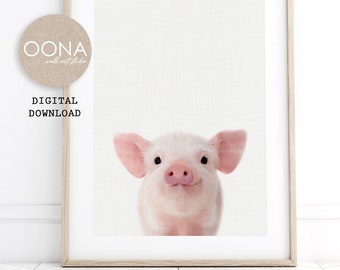 Pig Wall Art Etsy