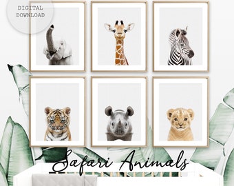 Tropical Nursery Art Cute Animal Print Rainforest Nursery Poster Jungle Nursery Prints Kid Wall Art Baby Room Decor INSTANT DIGITAL DOWNLOAD