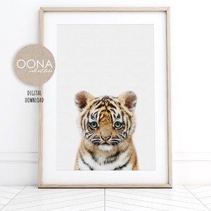 Baby Tiger Cub Print Jungle Nursery Decor Zoo Animal PRINTABLE Safari African Animals Wall Art Prints Cute Poster For Kids DIGITAL DOWNLOAD