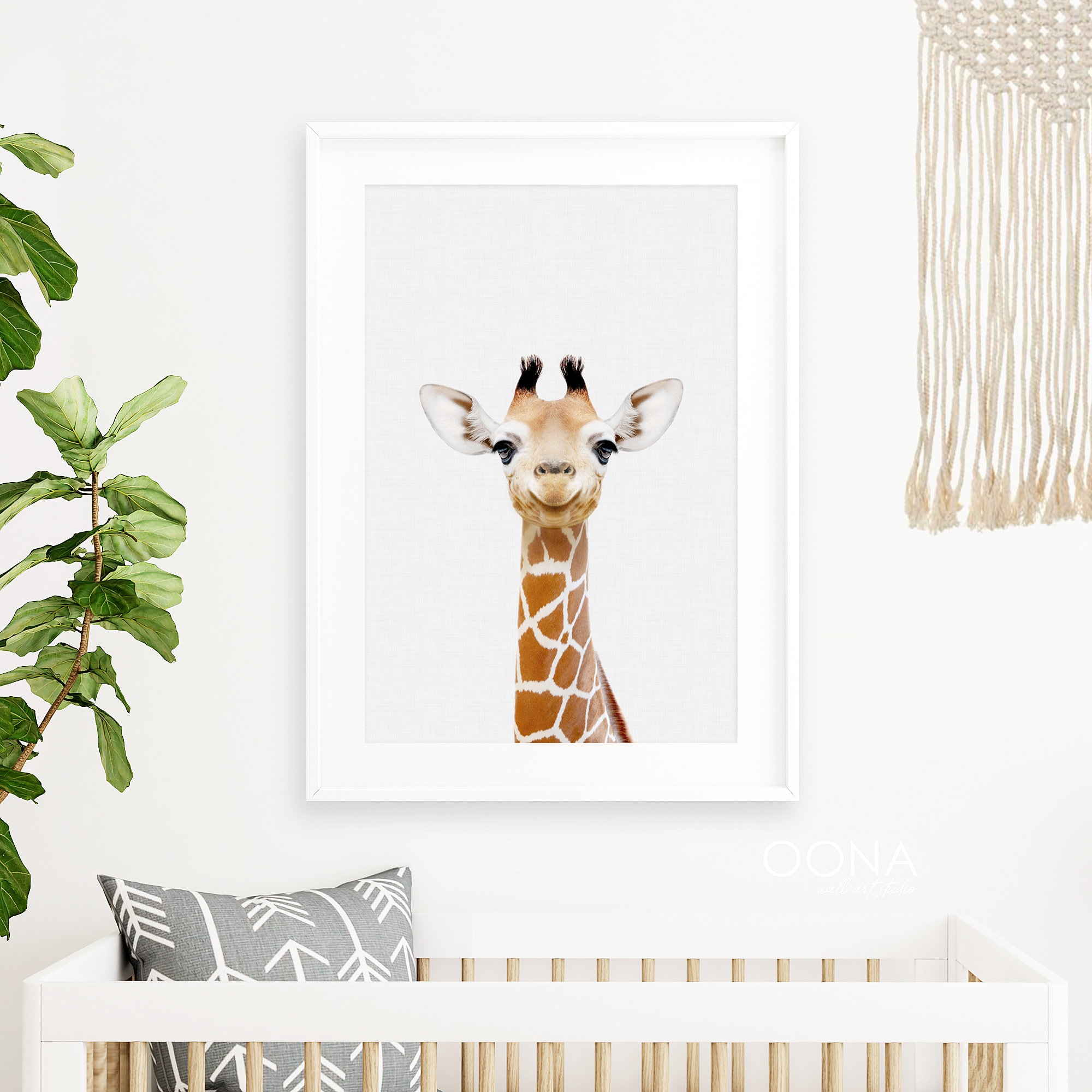 Baby Giraffe Print Giraffe Nursery Wall Art Baby Animal Wall Etsy España