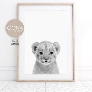 Black and White Nursery Animal Prints PRINTABLE Safari Nursery Prints ...