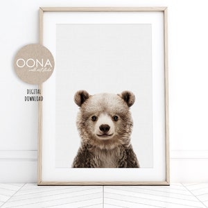 Baby Bear Print Woodland Nursery Wall Art Bear Nursery Art Boy Forest Animals Wall Art Nursery Decor Bear Cub Print Picture DIGITAL DOWNLOAD