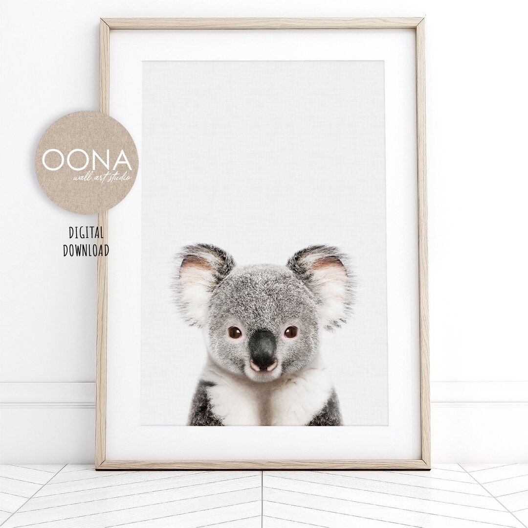 Koala Print Baby Animal Prints Nursery Wall Art Animals PRINTABLE Baby ...