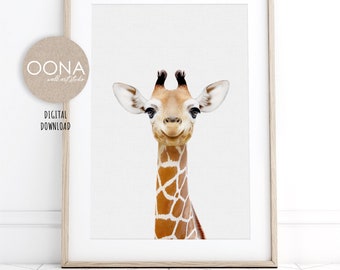 Baby Giraffe Print Giraffe Nursery Wall Art Baby Animal Wall Art Nursery Picture Safari Nursery Art PRINTABLE Giraffe Wall Art Kids Room Art