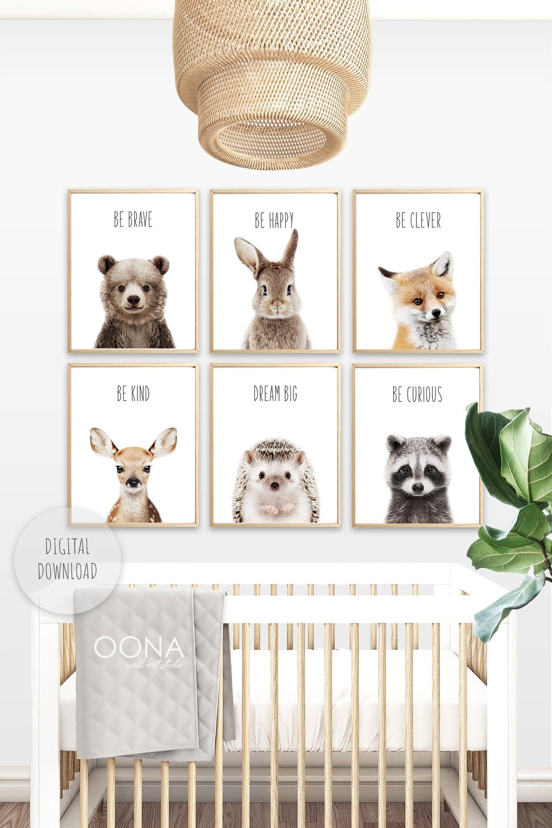 Baby Woodland Animals for Nursery Decor Woodland Prints Forest Nursery ...