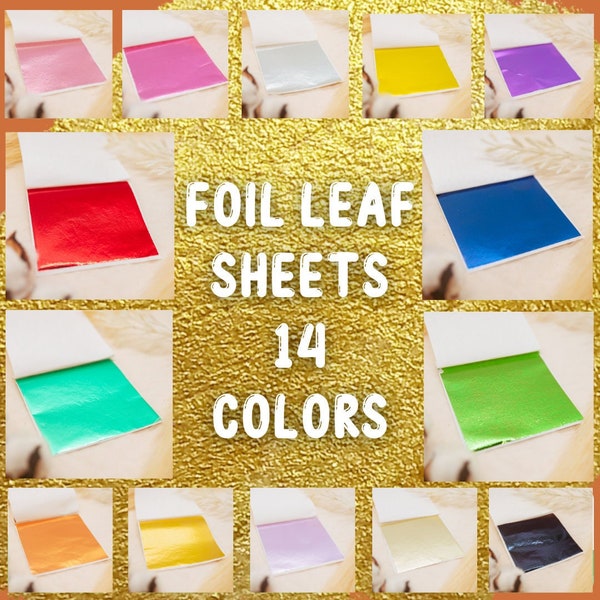Foil Leaf Sheets, Multicolored Foil Leaf, Gold Foil Leaf, Silver Foil Leaf, Gilding Sheets