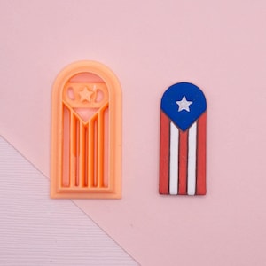 Puerto Rico Flag Arch Clay Cutter, Puerto Rican Polymer Clay Cutter, Clay Tools, Crafting, Hispanic Flag Cutter