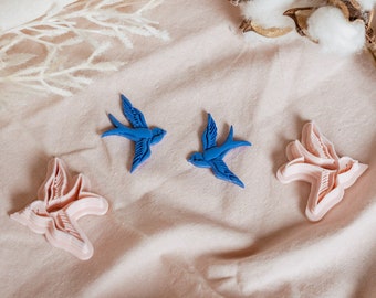 Sparrow Clay Cutters Set, Bird Polymer Clay Cutter, Craft Tools, Tattoo Inspired PLA Cutter
