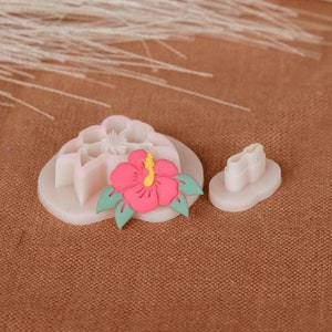 Hibiscus Polymer Clay Cutter Set, Floral Craft Cutter, Summer Flower Clay Tool, Flower Polymer Clay Cutter