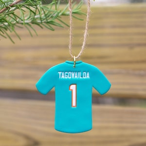 Miami Dolphin Jersey Ornamente, Tua Tagovailoa Weihnachtsverzierung, Fußball-Weihnachtsverzierung