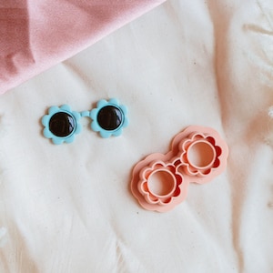 Emporte-pièce en pâte polymère, lunettes de soleil en forme de fleur, emporte-pièce mignon, outils de bricolage d&#39;été