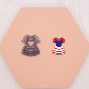 Dress Clay Cutter, Classic Dress Polymer Clay Cutter, Clay Tools, Crafting, Hispanic Dress Cutter, Puerto Rico Cutter