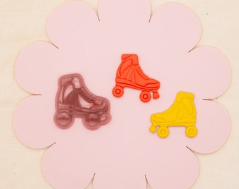 Roller Skate Polymer Clay Cutter, 1970&#39;s Decade Craft Cutter, Roller Skating Clay Tool, ClayAndCaridad Collab Polymer Clay Cutter