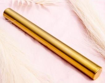 Gold  Roller Stainless Steel, Polymer Clay Roller, Dough Rolling Pin, Metal Roller, Craft Roller, Stainless Steel Roller