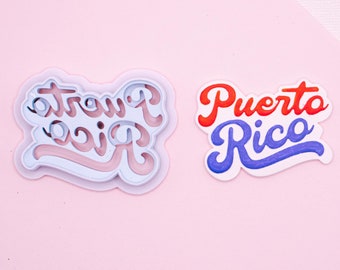 Puerto Rico tekstkleisnijder, Puerto Ricaanse polymeerkleisnijder, gereedschappen voor klei, knutselen, Spaans lettertype kleisnijder