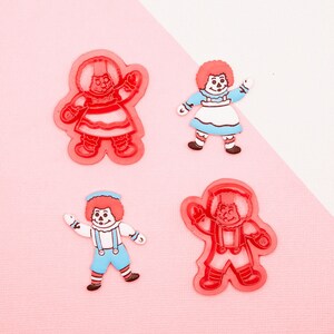 Raggedy Ann och Andy Polymer Clay Cutter Set, Baby Barnrim Lera Verktyg