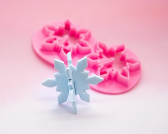 3D Snowflake Polymer Clay Cutter, 3 Dimensional Winter Snowflake Clay Cutter, Craft Tool