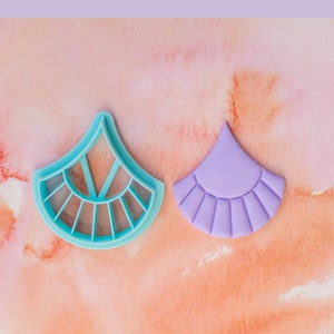 Art Deco Cutters, Drop-shaped Cutter, Polymer Clay cutter, craft cutters