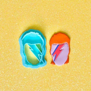 David Bowie Clay Cutter, Celebrity Polymer Clay Cutter, Craft Tools, Funky Cutter, Music Clay Tool