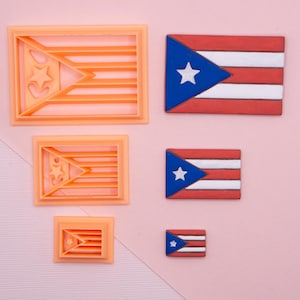 Puerto Rico Flag Clay Cutter, Puerto Rican Polymer Clay Cutter, Clay Tools, Crafting, Hispanic Flag Cutter