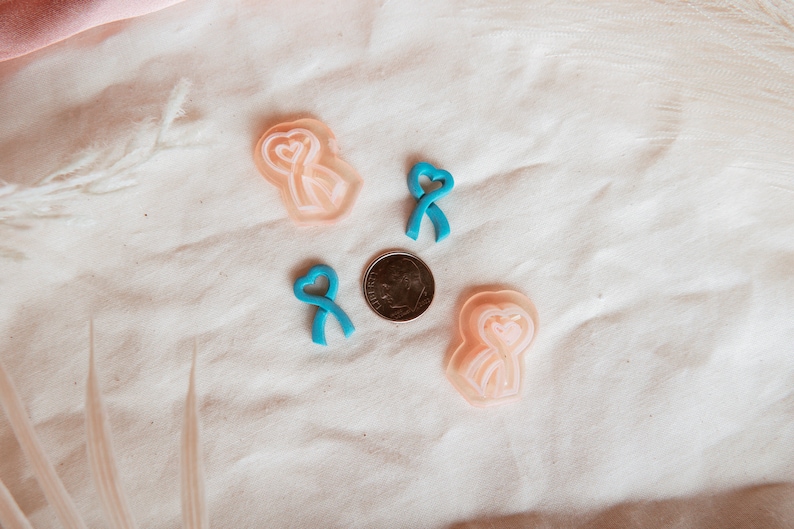 Cancer Ribbon Polymer Clay Cutter Set, Cancer Awareness Ribbon Clay ...